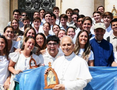 Jovens de Schoenstatt se encontram com o Papa na presença da Mãe Peregrina